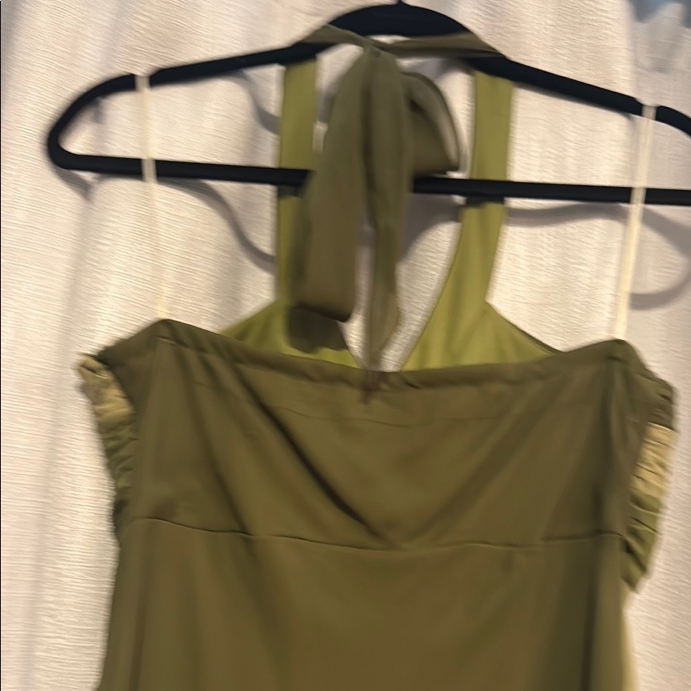 Signature by Sangria Green High-Low Halter Dress - Picture 7 of 8